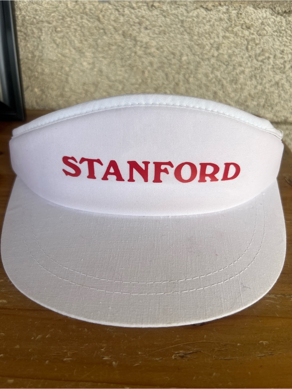 Stanford White Visor with Red Logo